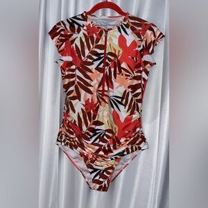 Tropical Print Women's One Piece Swimsuit
